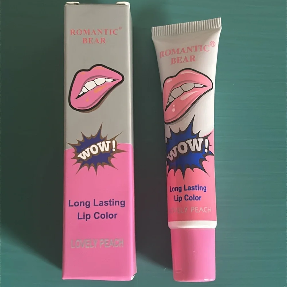 New in Box 4 Piece Assorted Multi-Color Long Lasting Peel Off Lip Stain Set